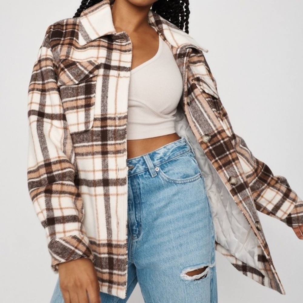 Vancity Shacket
Color: Brown Plaid
Size: L
